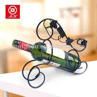 2017 Creative Single bottle Tabletop decorative wrought iron wine bottle holder rack