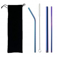 best selling stainless steel straw glass drinking straw set