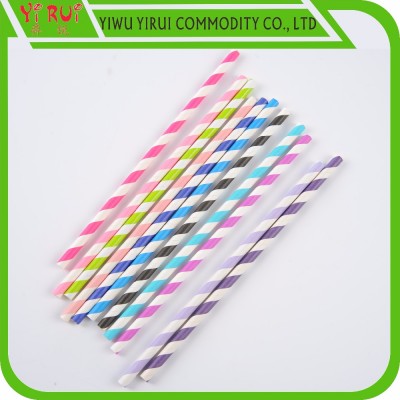 yiwu yirui factory colorful whorl pattern paper drinking straws