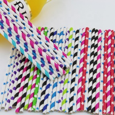 Multicolor food grade paper cartoon straws