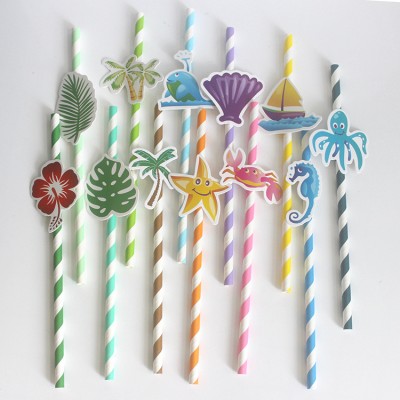 paper cartoon drinking straws