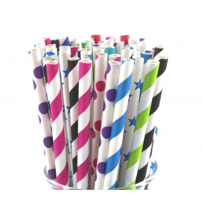 Eco-friendly beautiful paper straws,Drinking Paper straws,Party Decoration Disposable paper straws